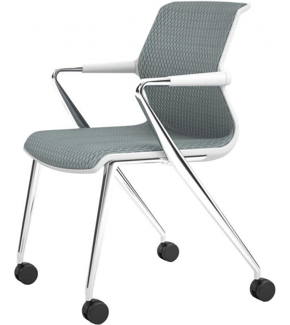 Unix Chair Chaise Avec Piètement à 4 Pieds Sur Roulettes Vitra