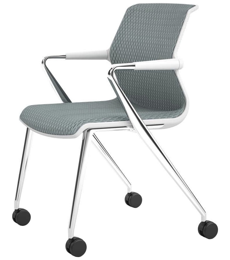 Unix Chair Stuhl mit Vierbeinstuhl auf Rollen Vitra