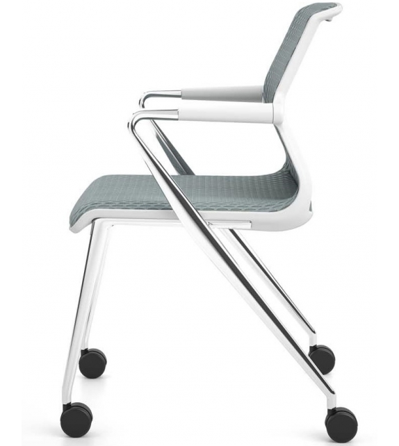 Unix Chair Chaise Avec Piètement à 4 Pieds Sur Roulettes Vitra