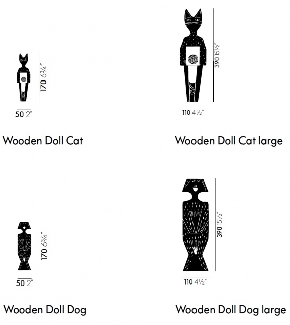 Wooden Dolls Dog & Cat Vitra