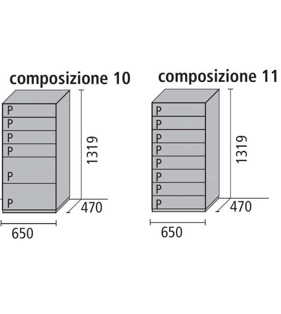 Self Cassettiera Rimadesio