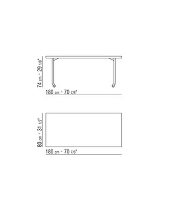 Mixer Rechtecktisch Mit Rollen Flexform