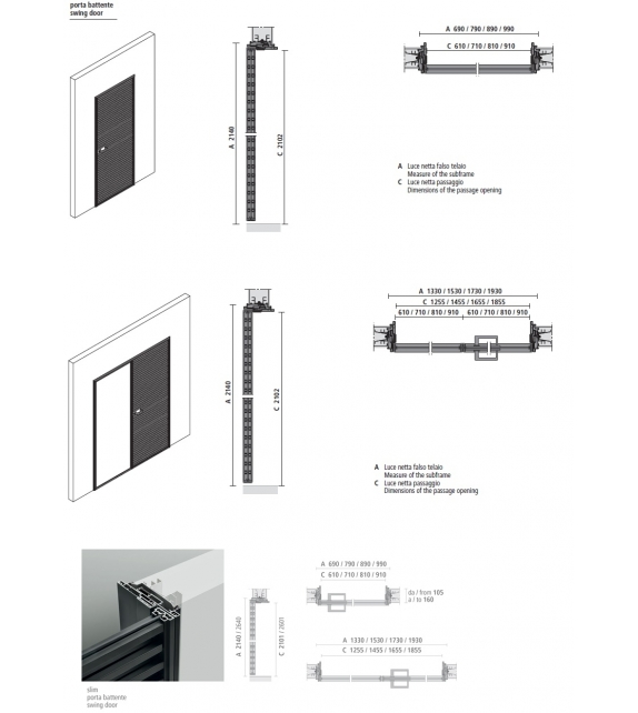 Even Slim Tür Flügel Rimadesio