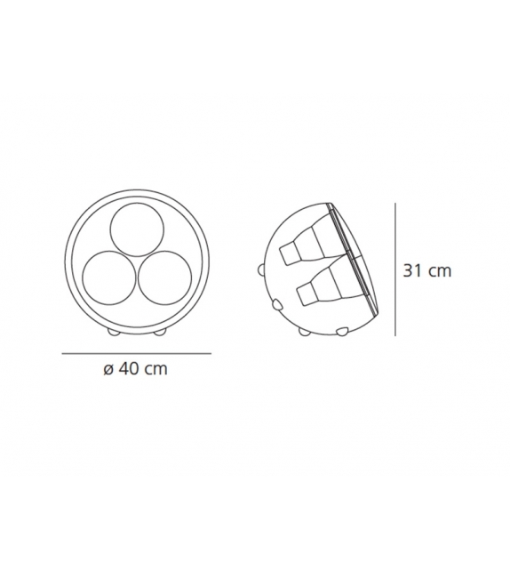 Yang Led Artemide Stehleuchte/Tisch Artemide