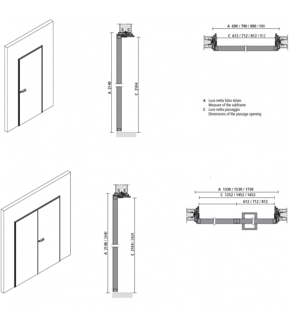 Link+ Slim Porta Battente Rimadesio