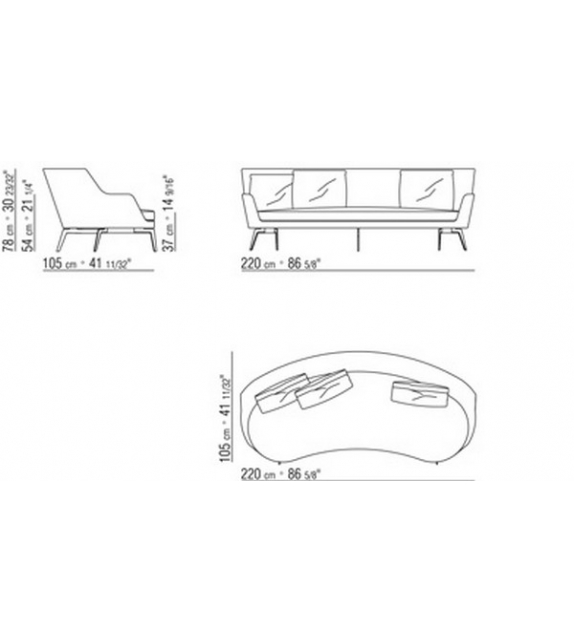 Guscio Canapé Flexform