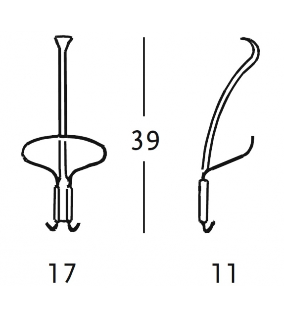 310 Museo Zanotta Set de 4 Portemanteaux