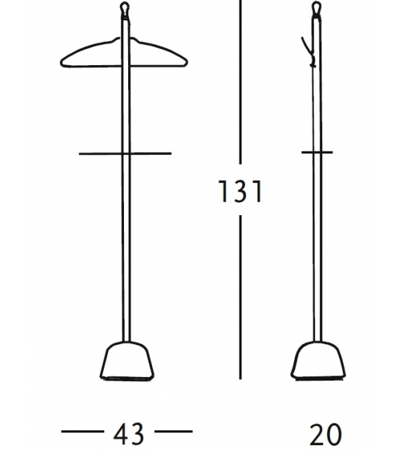 350 Servonotte Zanotta Bedroom Clothes-Stand