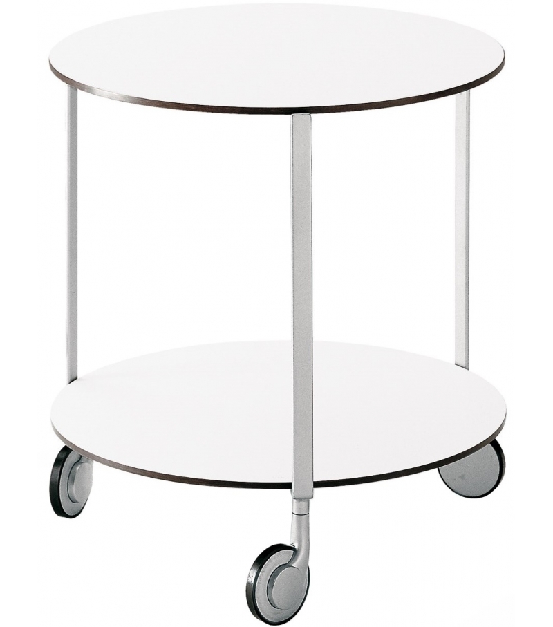 635 Girò Zanotta Table Basse avec Roulettes