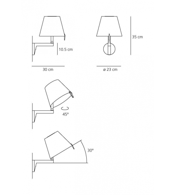 Melampo Artemide Wall Lamp