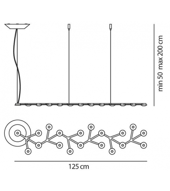 Led Net Lineare Artemide Lampada a Sospensione