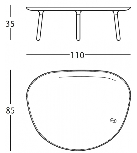 654 Ninfea Zanotta Petite Table
