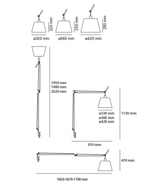 Tolomeo Mega LED Artemide Lampada da Tavolo