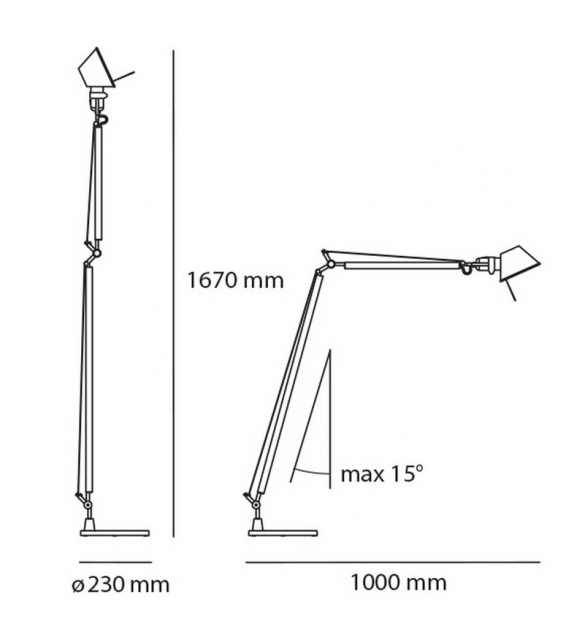 Tolomeo Lettura Artemide Lampadaire