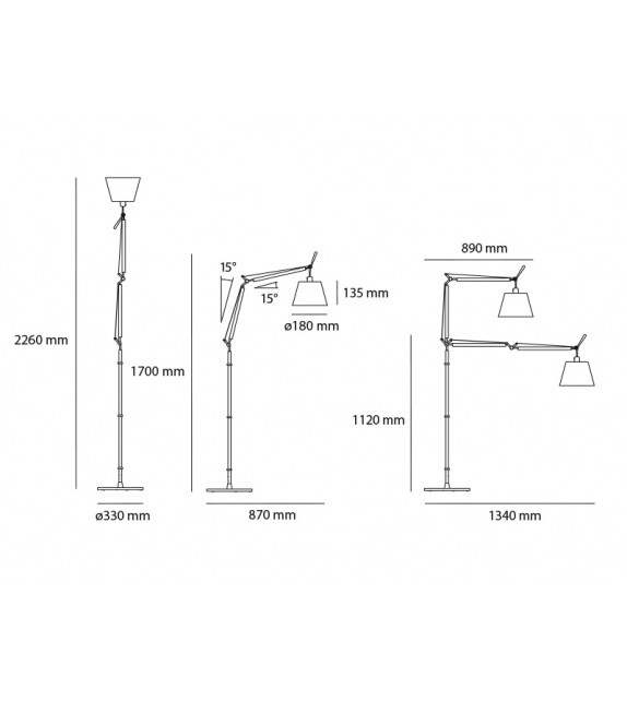 Tolomeo Basculante Artemide Lampadaire