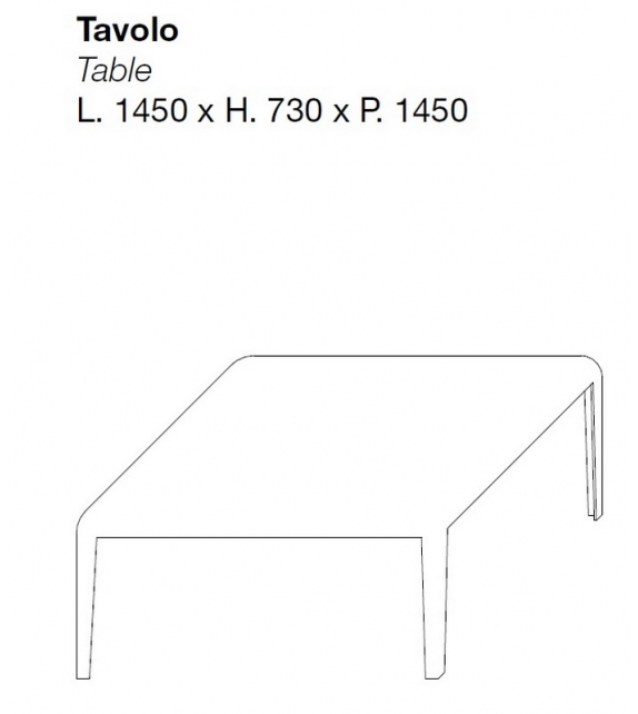 Ferro quadratischen Tisch Porro