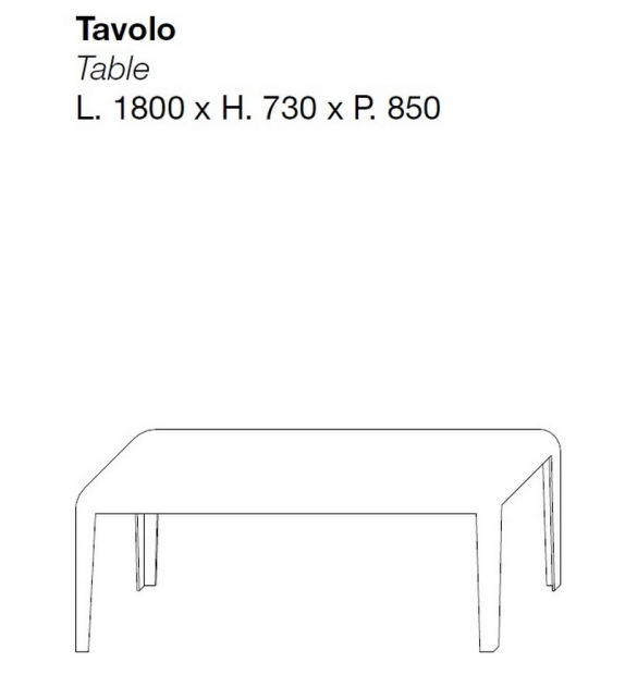 Ferro Table Rectangulaire Outdoor Porro