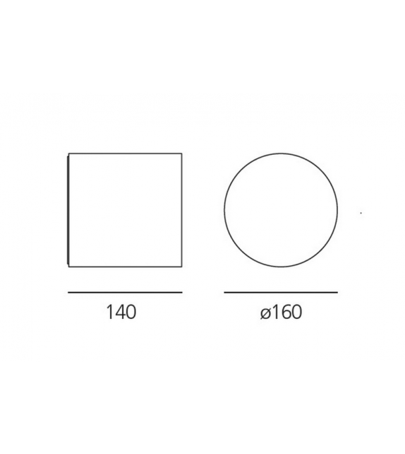 Effetto 16 Tondo Artemide Lampada da Parete