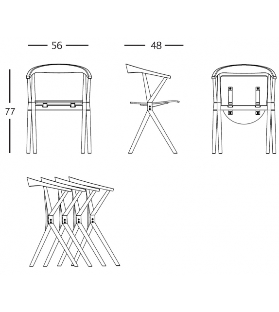 Chair B BD Barcelona Sedia