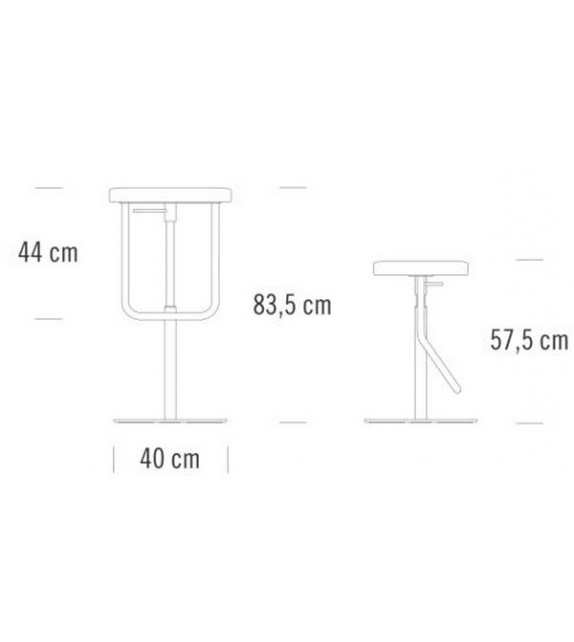 S 123 PH Thonet Tabouret