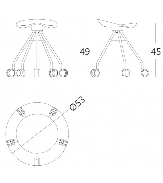 Jamaica Hocker Mit Rädern BD Barcelona Design