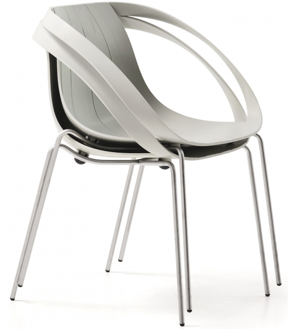 Impossible Wood Set of 2 Chairs With Armrests Moroso