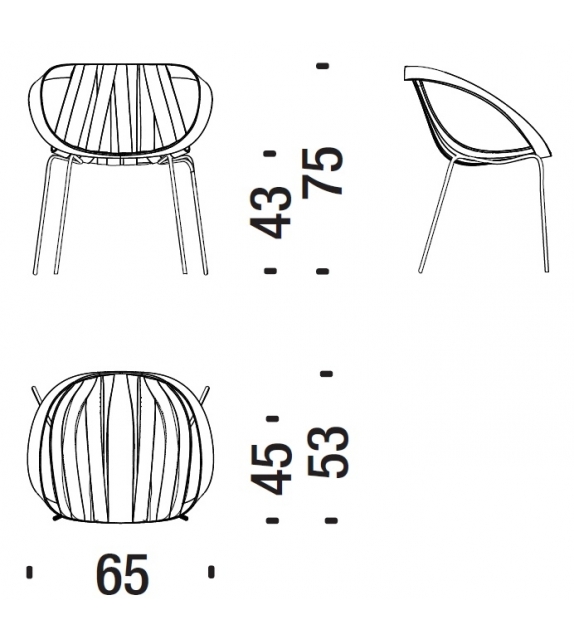 Impossible Wood Set De 2 Chaises Avec Accoudoirs Moroso