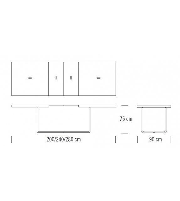 S 1071 Thonet Mesa Extensible