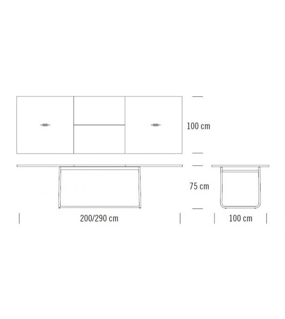 S 1072 Thonet Ausziehbarer Tisch