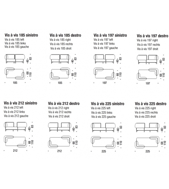 Moroso Tender Vis à Vis Sofa