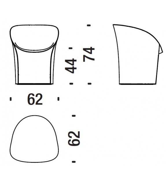 Moon Petit Fauteuil Métallique Moroso
