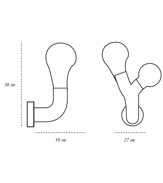 The Double Bulb Scarlet Splendour Lampada Da Parete