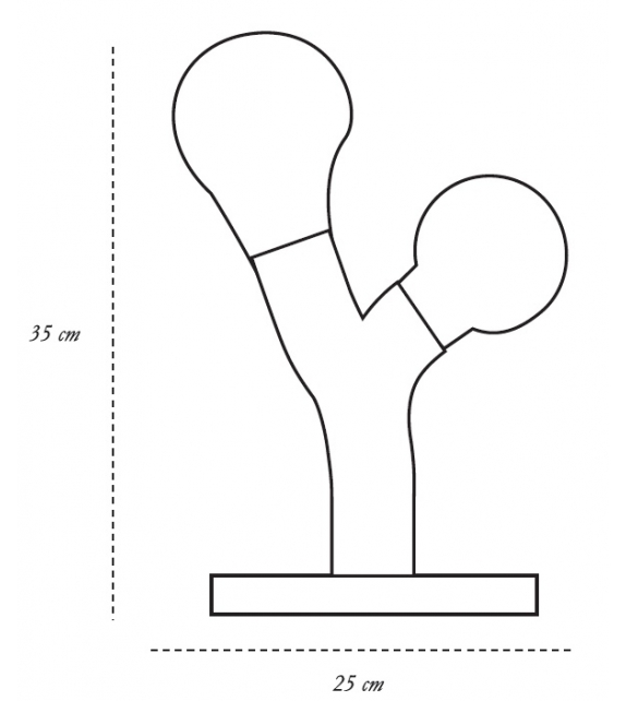 The Two Bulb Lampe De Table Scarlet Splendour