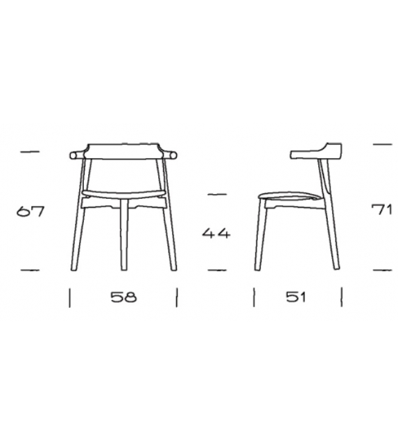 PP58/3 Chaise Rembourrèe PP Møbler