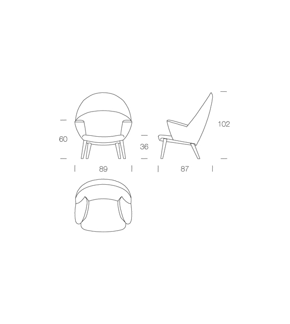 PP521 Upholstered Peacock Sillón PP Møbler