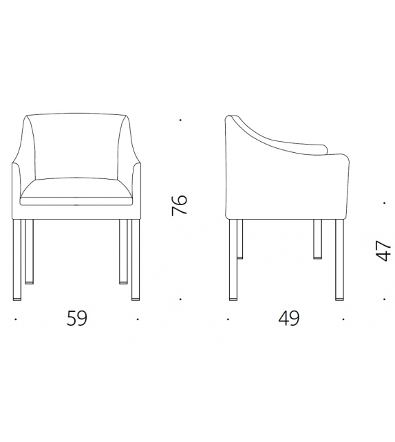 Pollack Wood DePadova Petit Fauteuil