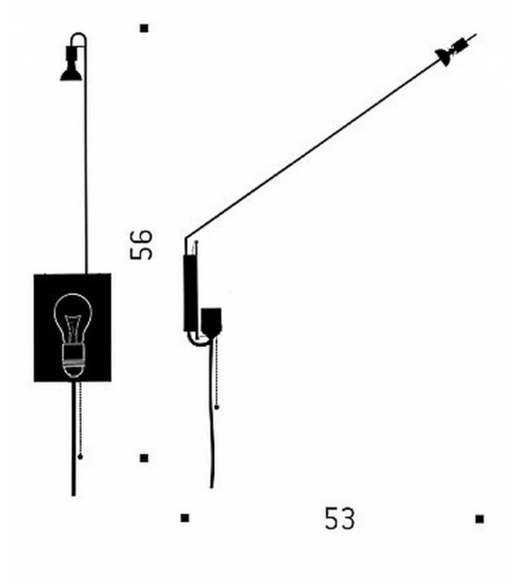 Holonzki LED Ingo Maurer Lámpara de Pared