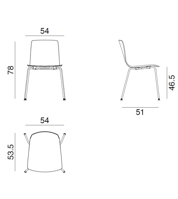 Aava Arper Chaise Avec Revêtement Antérieur