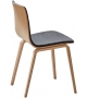 Aava Arper Wooden Chair With Front Face Upholstery