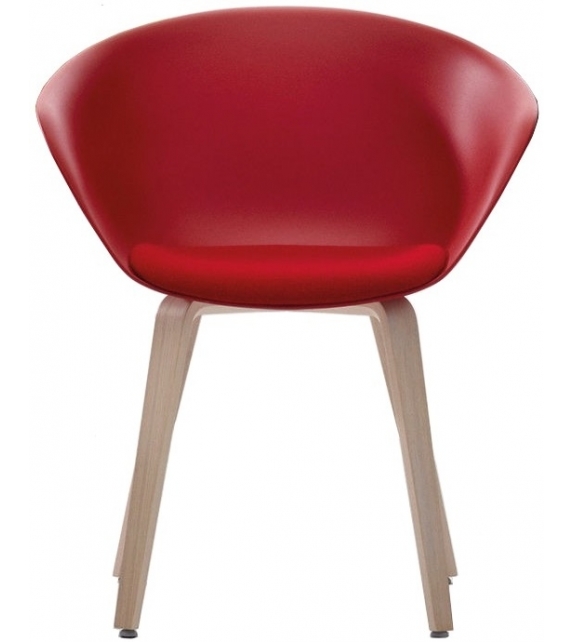 Duna 02 Arper Fauteuil Avec Coussin Et Pieds En Bois