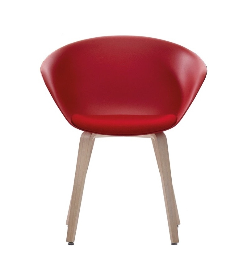 Duna 02 Arper Fauteuil Avec Coussin Et Pieds En Bois