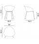 Duna 02 Arper Armchair With Front Face Upholstery & Steel Legs