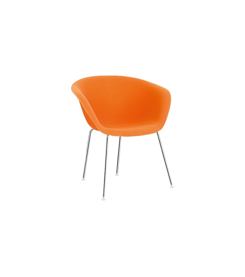 Duna 02 Arper Fauteuil Rembourré Avec 4 Pieds En Acier