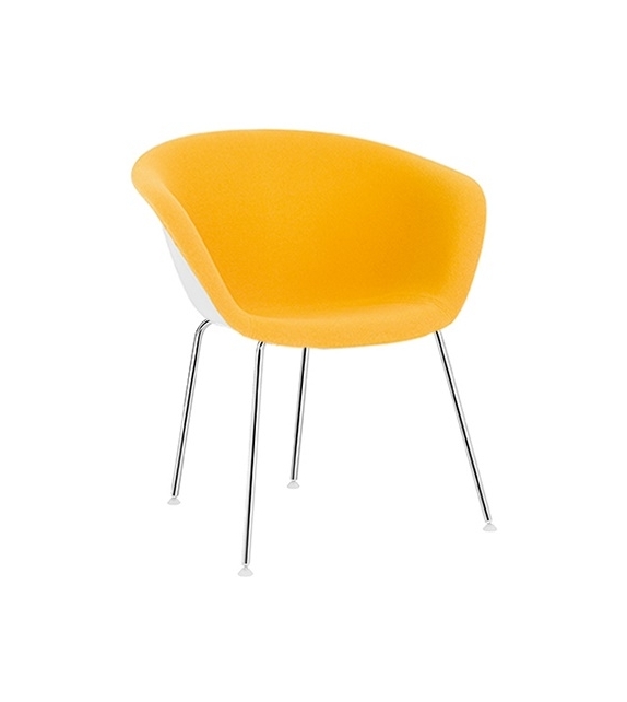 Duna 02 Arper Fauteuil Avec Revêtement Antérieur Et Pieds En Acier