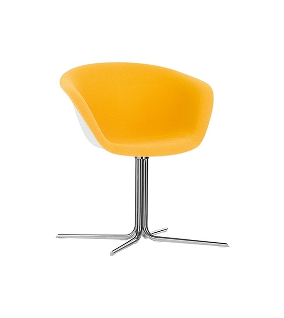 Duna 02 Arper Fauteuil Pivotante à 4 Branches Avec Revêtement Antérieur