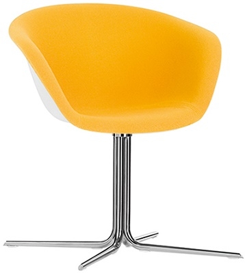 Duna 02 Arper Armchair With 4 Way Swivel Base & Front Face