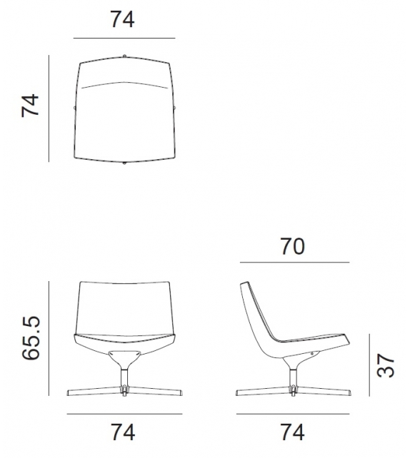 Catifa 60 Lounge Arper Armchair With Low Backrest
