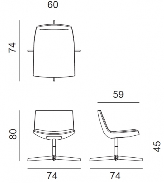 Catifa 60 Conference Arper Poltroncina