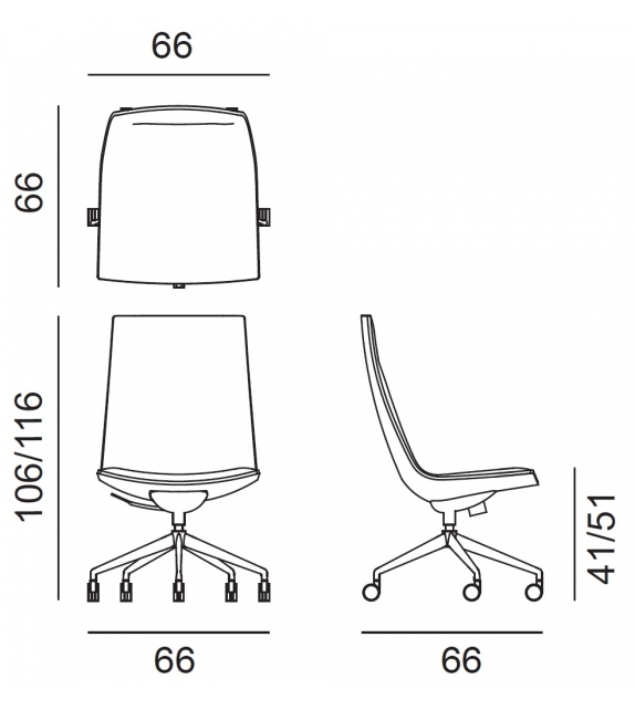Catifa 60 Office Arper Armchair With 5 Way Base