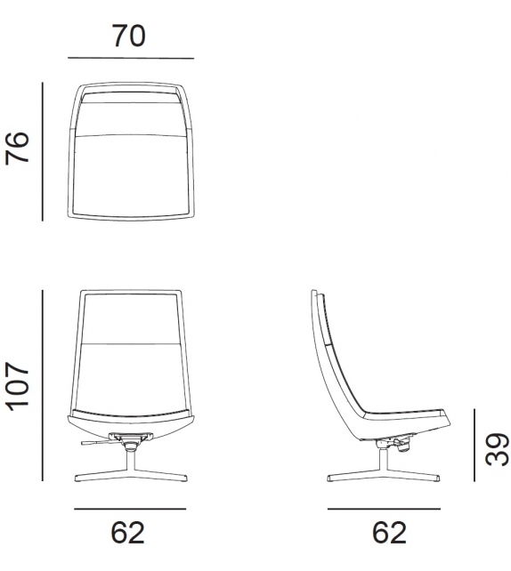 Catifa 70 Soft Arper Poltrona Lounge